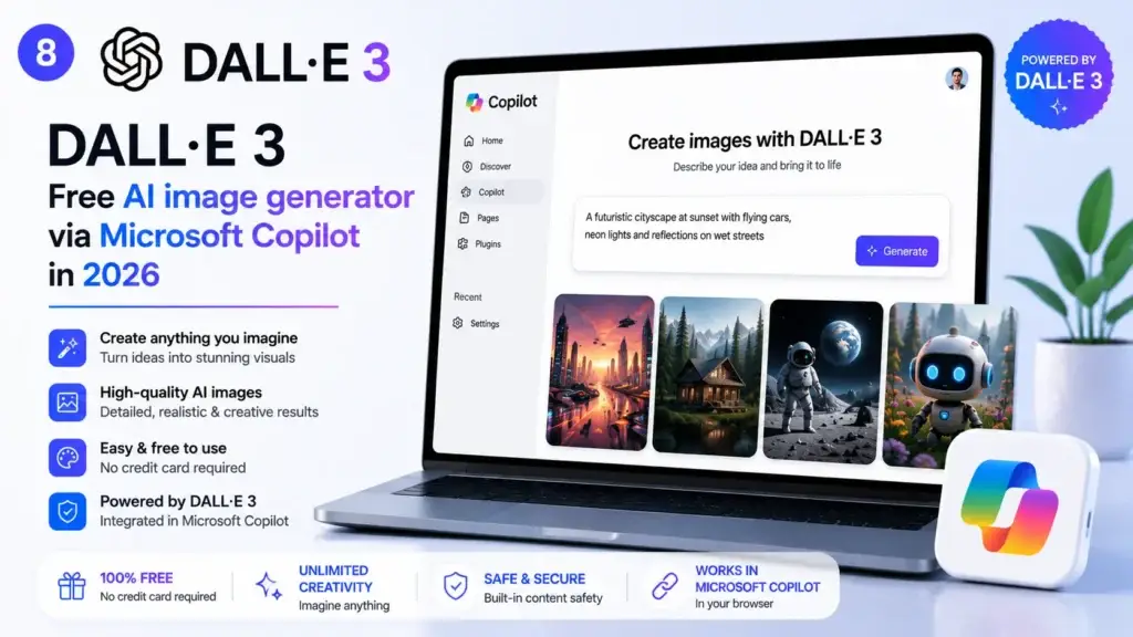 DALL-E 3 free AI image generator via Microsoft Copilot 2026