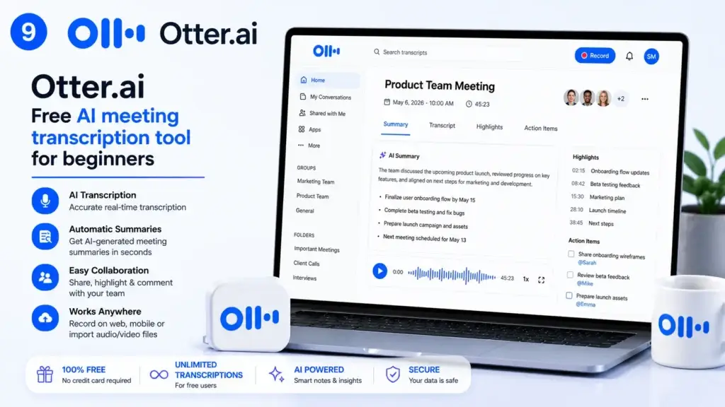 Otter.ai free AI meeting transcription tool for beginners