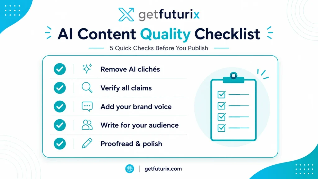 checklist for editing AI product descriptions before publishing — GetFuturix guide