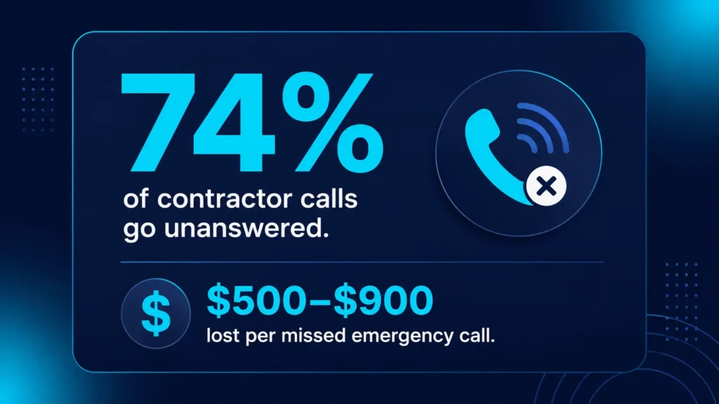 AI call answering for plumbers — cost of missed calls statistics 2026