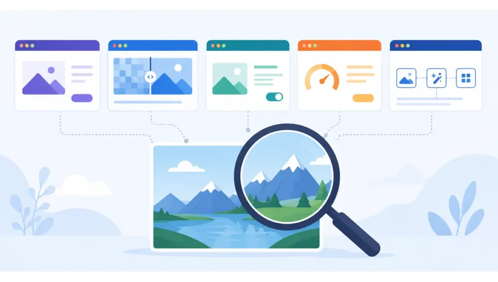 Comparison of the best free AI image upscaler tools side by side