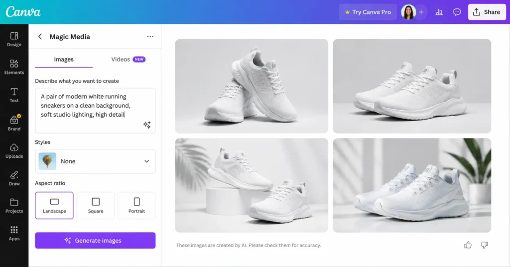 How to Use Canvas AI Text-to-Image Tool (Magic Media): Step by Step