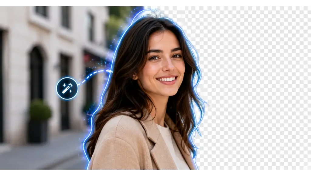 Removing background with AI for free after upscaling image