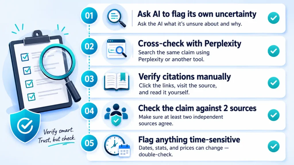 free AI fact checking tools and methods — 5-step verification checklist