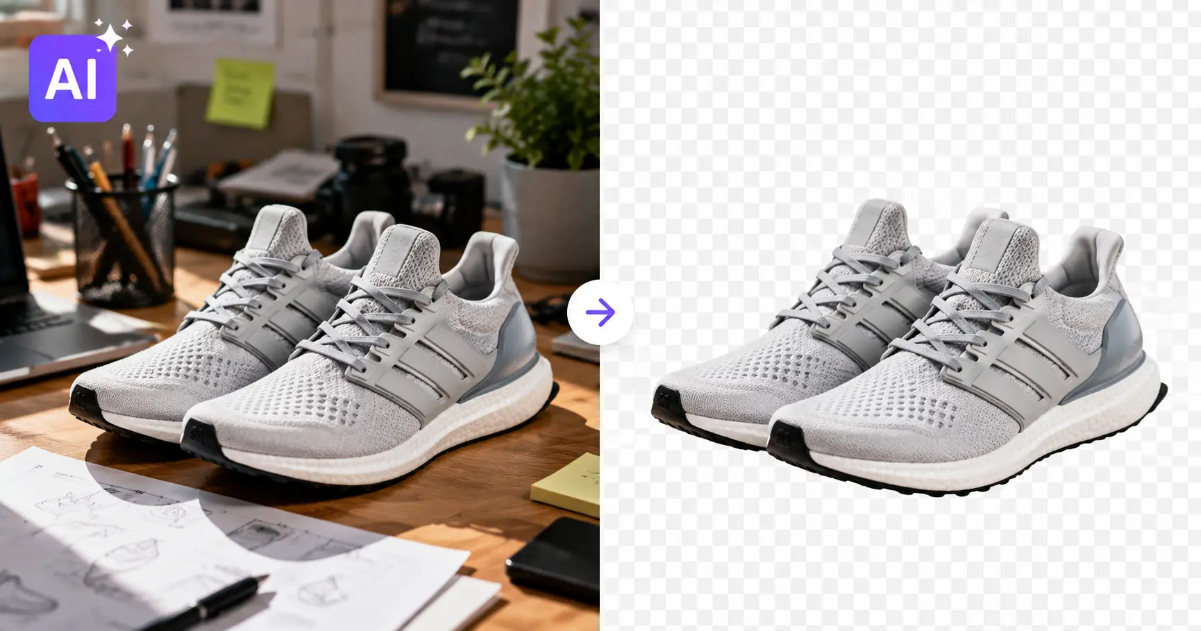 how to remove background with AI free-before and after of image showing result