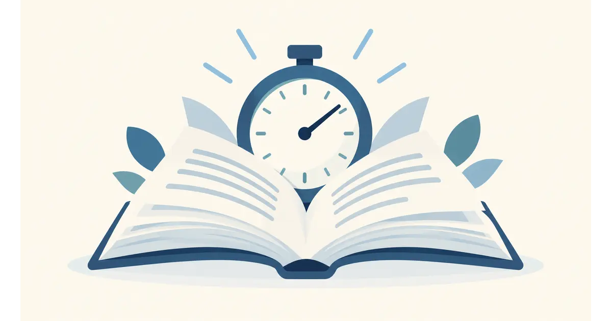 Reading time calculator tool showing an estimated read time for a document